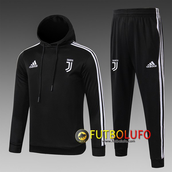 Chandal del Juventus Ninos Negro 2019/2020 Chaqueta Con Capucha + Pantalones