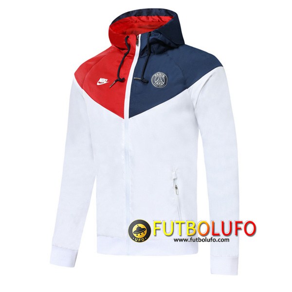 Chaqueta Futbol Rompevientos PSG Blanco Roja Azul Oscuro 2019/2020