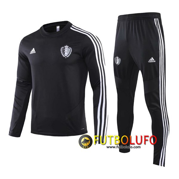 Chandal del Belgica Ninos Negro 2019/2020 Sudadera + Pantalones