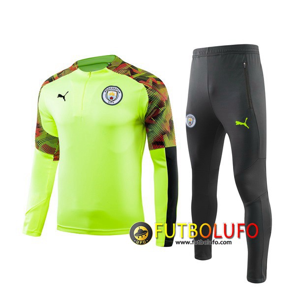 Chandal del Manchester City Ninos Verde 2019/2020 Sudadera + Pantalones