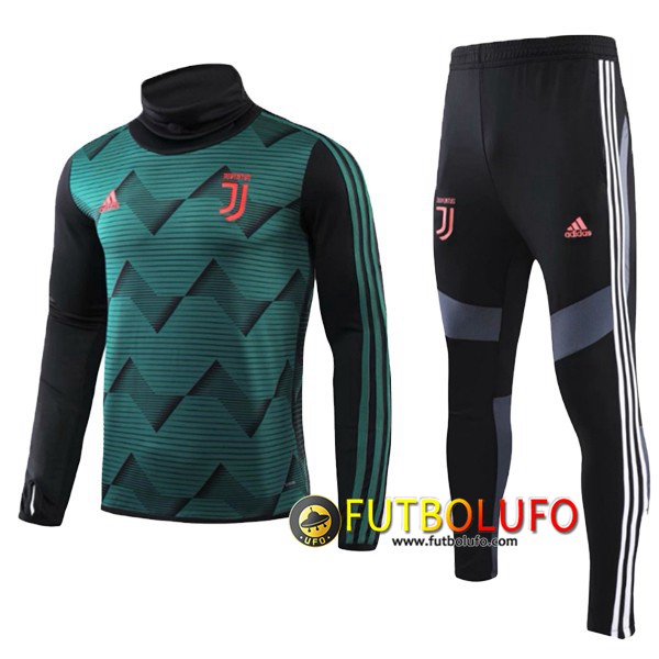 Chandal del Juventus Ninos Verde Cuello Alto 2019/2020 Sudadera + Pantalones