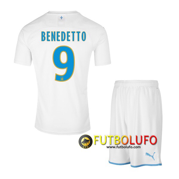 Camiseta Futbol Marsella OM (BENEDETTO 9) Ninos Primera 2019/2020
