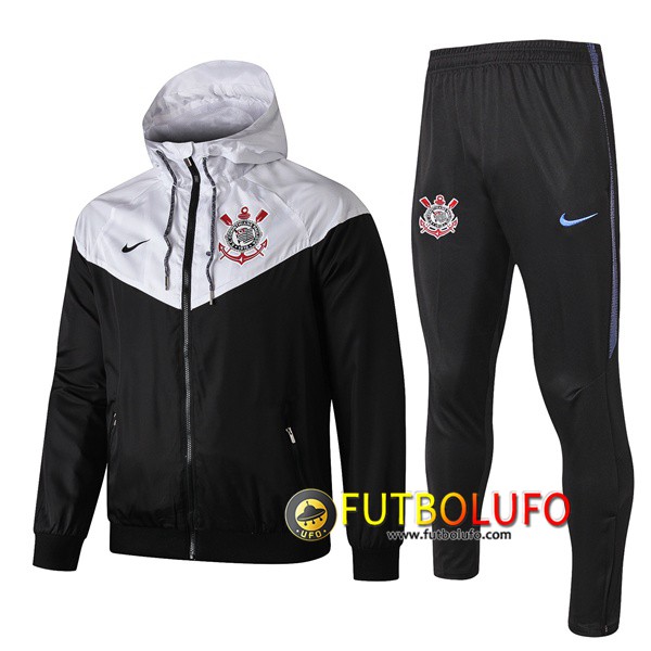 Chandal del Corinthians Blanco Negro 2019 2020 Rompevientos + Pantalones