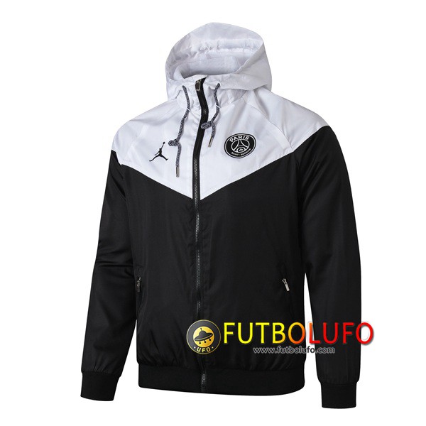 Chaqueta Futbol Rompevientos PSG Jordan Blanco Negro 2019 2020