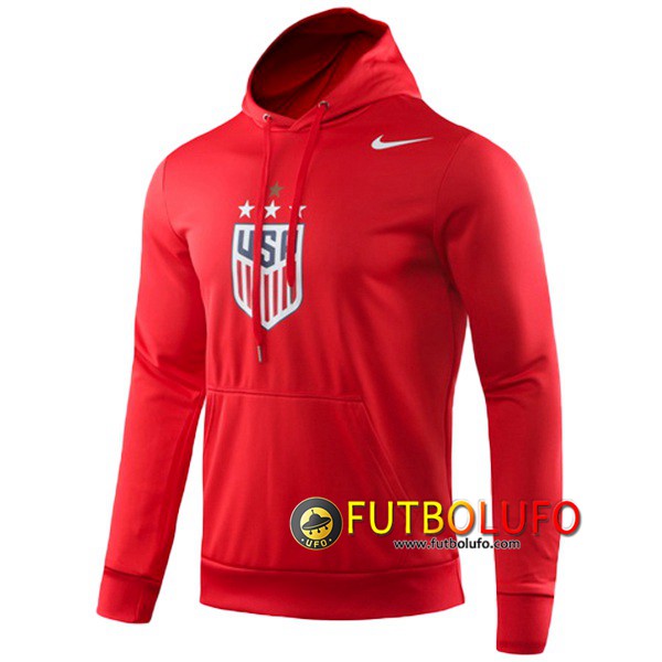 Chaqueta Futbol Con Capucha Estados Unidos Roja 2019 2020