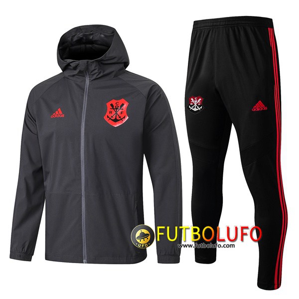 Chandal del Flamengo Negro Roja 2019 2020 Rompevientos + Pantalones