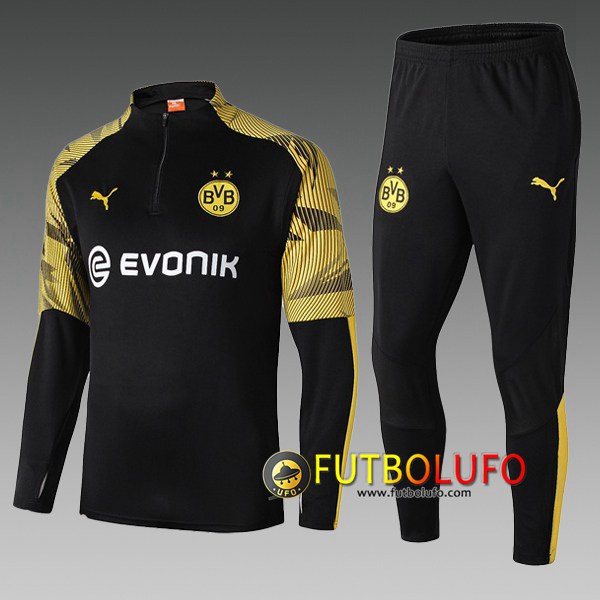Chandal del Dortmund BVB Ninos Negro Amarillo 2019/2020 Sudadera + Pantalones