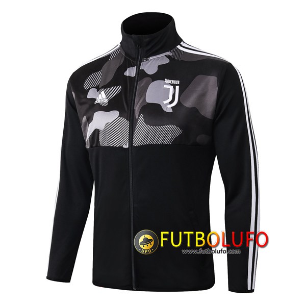 Chaqueta Futbol Juventus Negro Cuello Alto 2019 2020