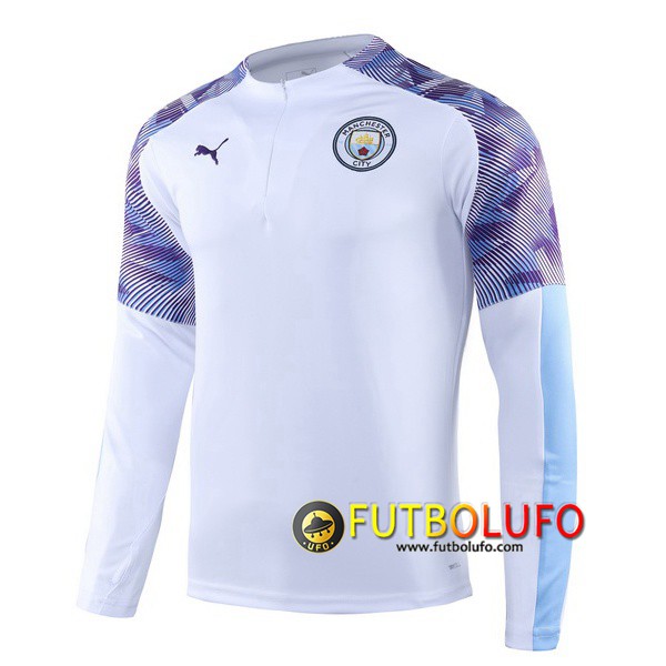 Sudadera de entrenamiento Manchester City Blanco Purpura 2019/2020