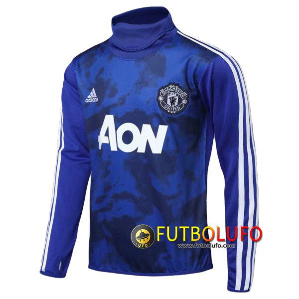 Sudadera de entrenamiento Manchester United Azul Cuello Alto 2019/2020