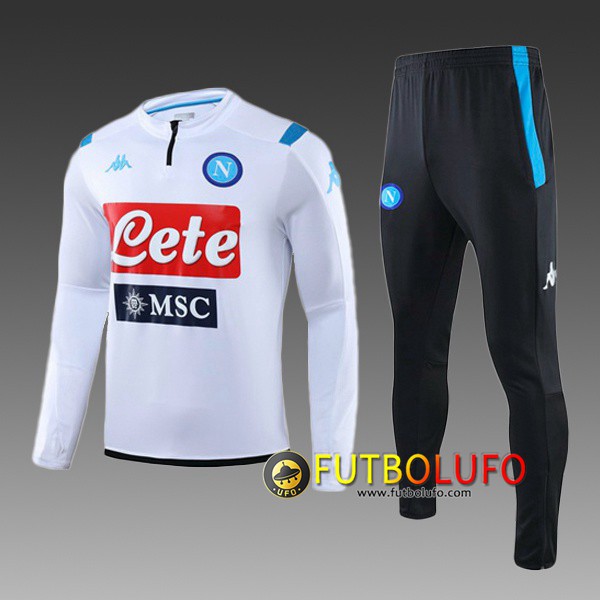 Chandal del SSC Napoli Ninos Blanco 2019/2020 Sudadera + Pantalones