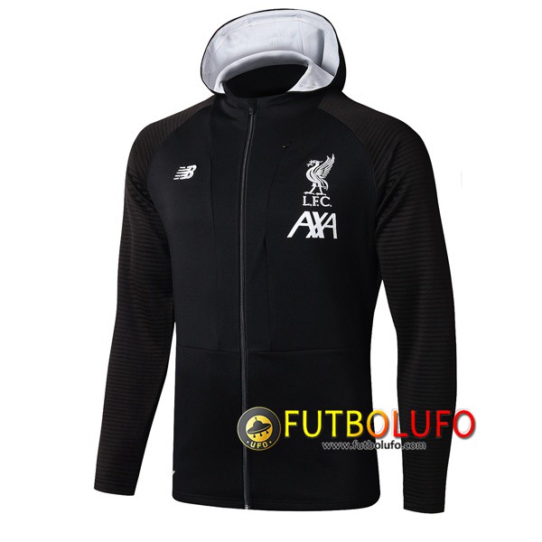 Chaqueta Futbol Con Capucha FC Liverpool Negro 2019 2020