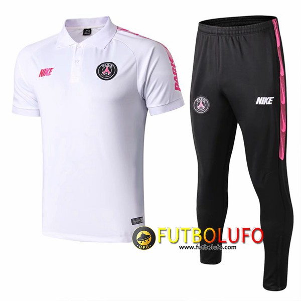 Polo Traje Paris PSG NIKE + Pantalones Blanco Rosa 2019/2020