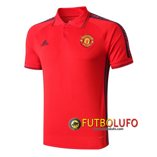Polo Futbol Manchester United Roja Negro 2019/2020