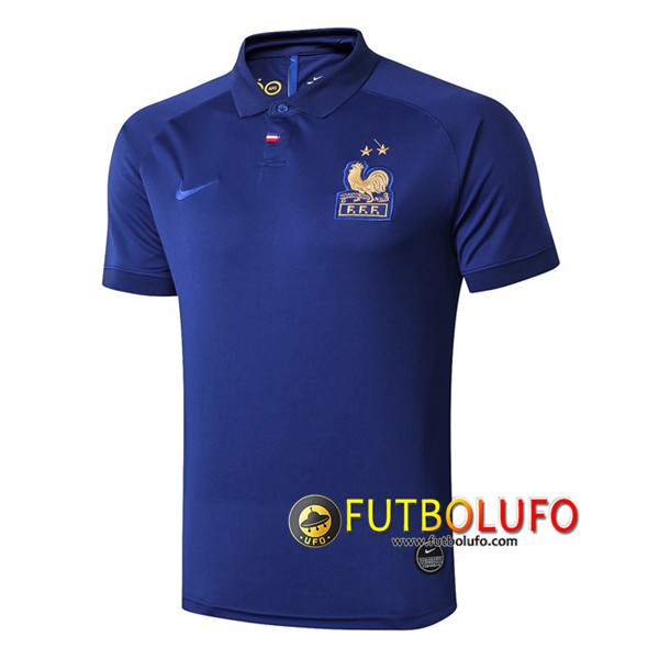 Polo Futbol Francia 2 Estrellas Azul 2019/2020