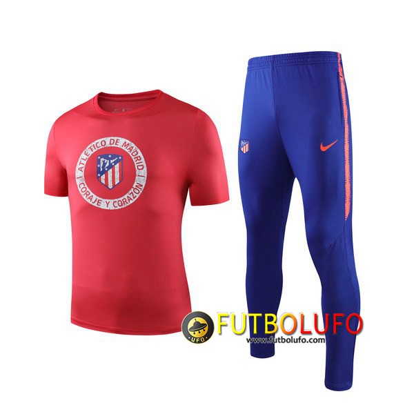 Camiseta Entrenamiento Traje Atletico Madrid + Pantalones Roja 2019/2020