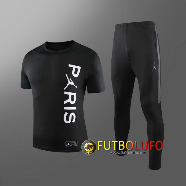 Camiseta Entrenamiento Traje PSG Jordan Nino + Pantalones Negro 2019/2020