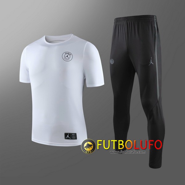Camiseta Entrenamiento Traje PSG Nino + Pantalones Blanco 2019/2020