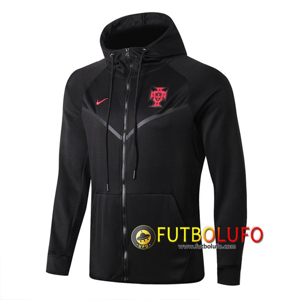Chaqueta Futbol con capucha Portugal Negro 2019/2020