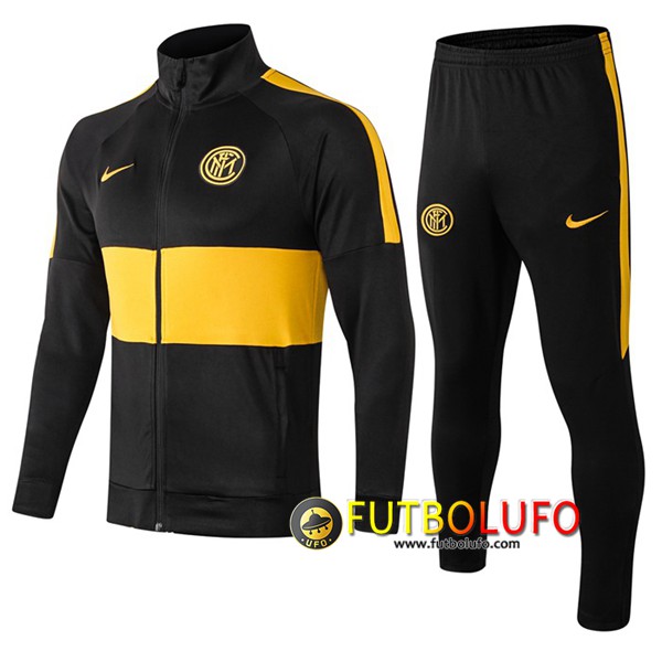 Chandal Futbol Inter Milan Negro/Amarillo 2019 2020 Chaqueta + Pantalones
