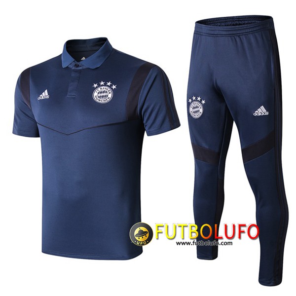 Polo Traje Bayern Munich + Pantalones Azul Oscuro 2019/2020