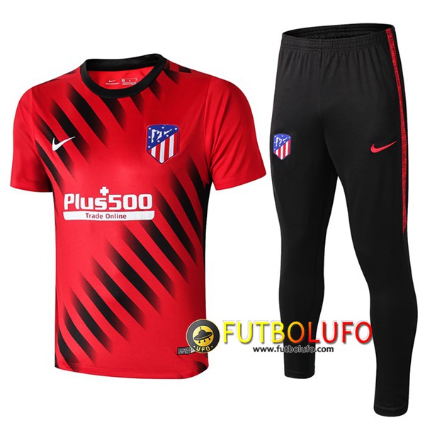 Camiseta Entrenamiento Traje Atletico Madrid + Pantalones Roja Negro 2019/2020