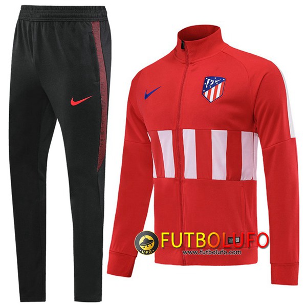 Chandal del Atletico Madrid Roja Blanco 2019 2020 Chaqueta + Pantalones