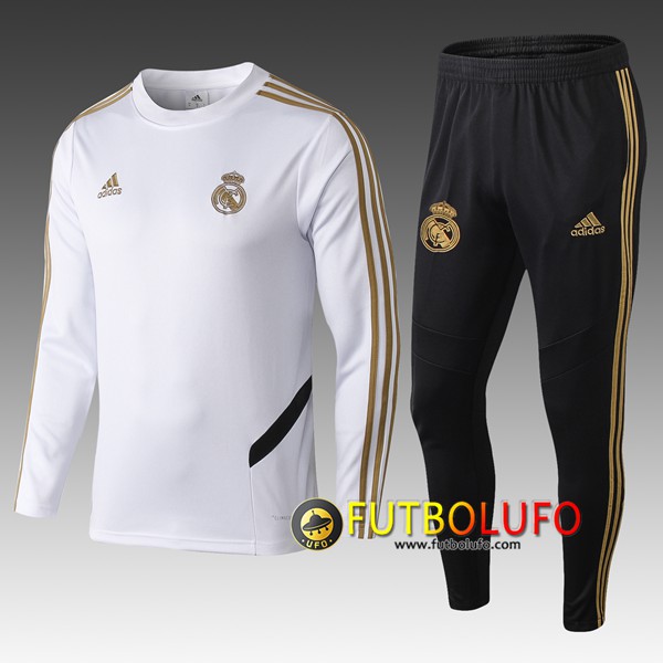 Chandal del Real Madrid Ninos Blanco 2019 2020 Sudadera + Pantalones