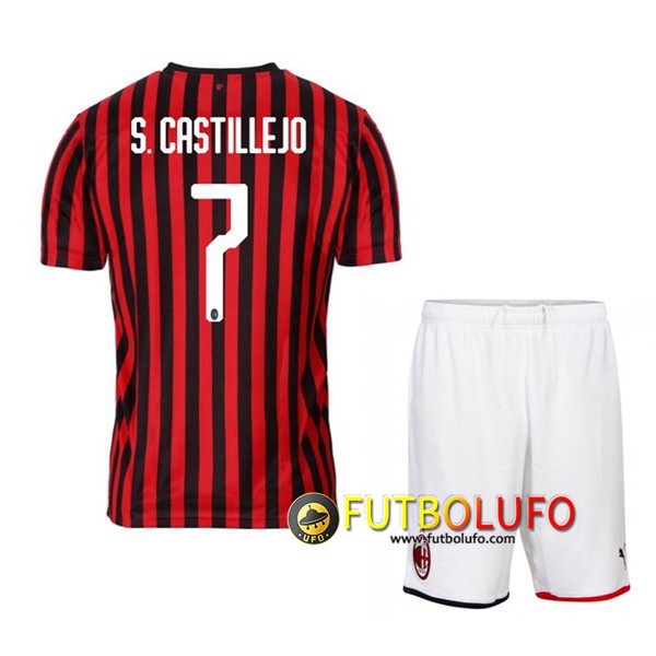 Camiseta Futbol Milan AC (S.CASTILLEJO 7) Ninos Primera 2019/2020