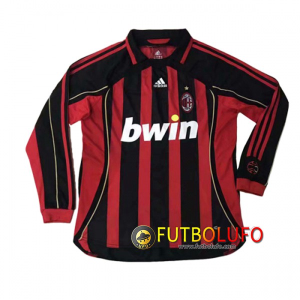 Camiseta Futbol Milan AC Manga Larga Primera 2006/2007