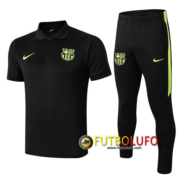Polo Traje FC Barcelona + Pantalones Negro 2019/2020