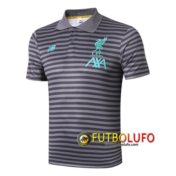 Polo Futbol FC Liverpool Gris Oscuro Stripe 2019/2020