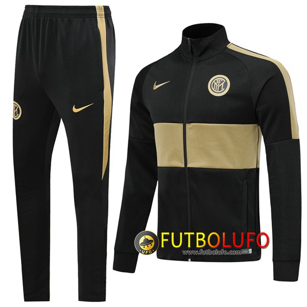 Chandal del Inter Milan Negro Amarillo 2019 2020 Chaqueta + Pantalones