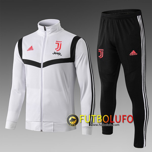Chandal del Juventus Ninos Blanco/Negro 2019/2020 Chaqueta + Pantalones