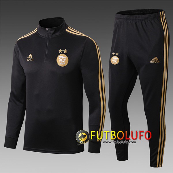 Chandal del Argelia Ninos Negro 2019/2020 Chaqueta + Pantalones