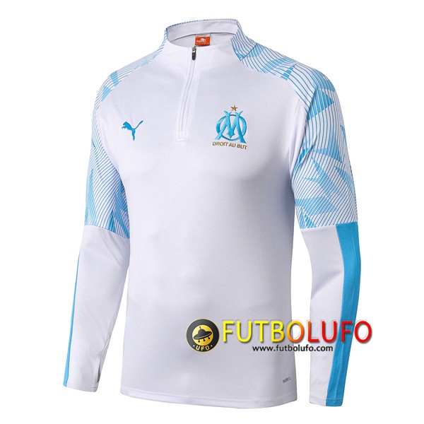 Sudadera de entrenamiento Marsella OM Blanco/Azul 2019/2020