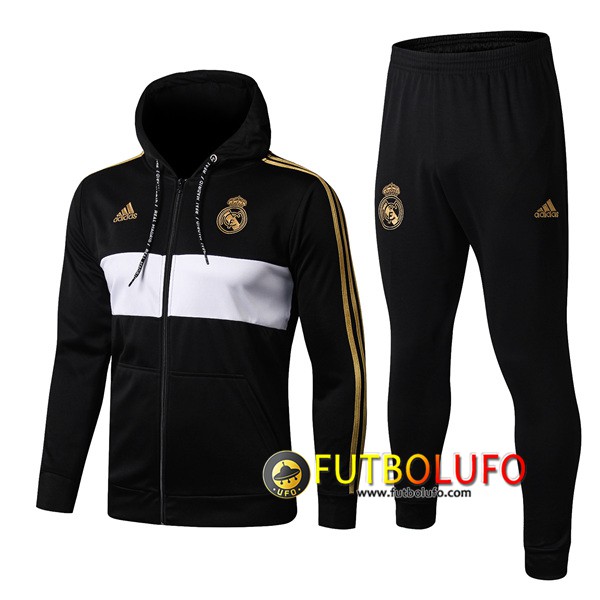 Chandal del Real Madrid Negro 2019 2020 Chaqueta con capucha + Pantalones