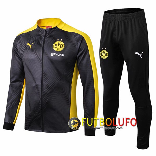 Chandal del Dortmund BVB Gris/Amarillo 2019 2020 Chaqueta + Pantalones