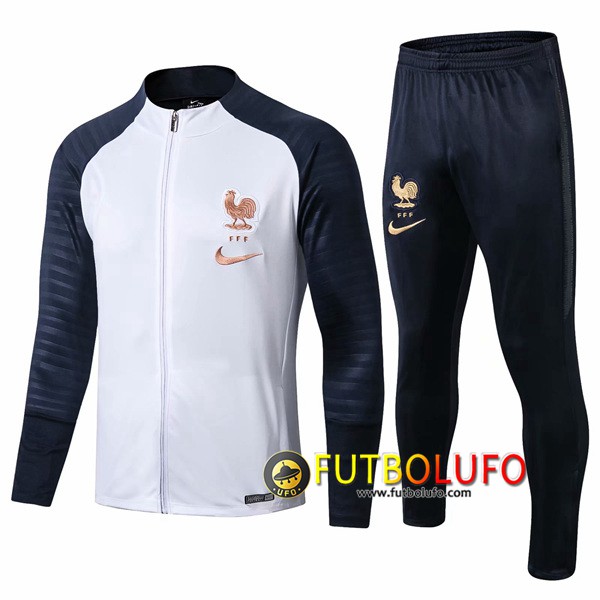 Chandal del Francia Blanco/Azul Oscuro 2019 2020 Chaqueta + Pantalones