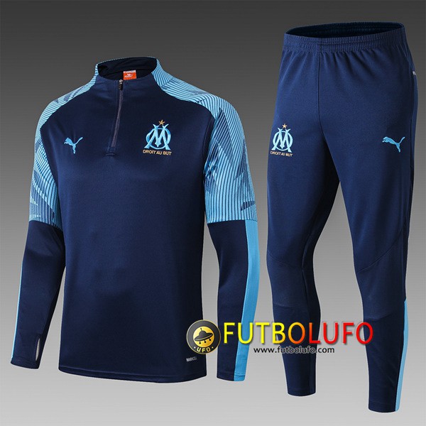 Chandal del Marsella OM Ninos Azul Oscuro 2019 2020 Sudadera + Pantalones