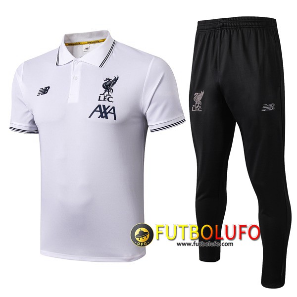 Polo Traje FC Liverpool + Pantalones Blanco 2019/2020