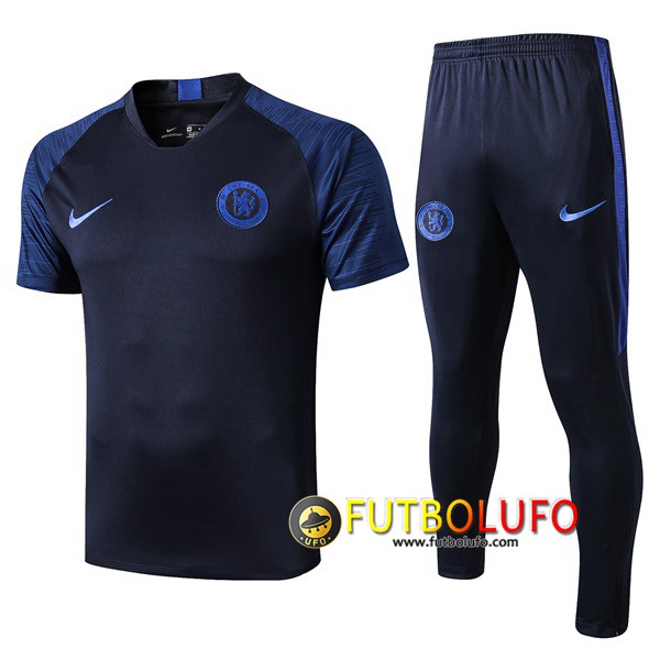 Camiseta Entrenamiento FC Chelsea + Pantalones Azul Oscuro 2019/2020