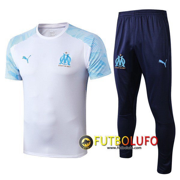 Camiseta Entrenamiento Marsella OM + Pantalones Blanco 2019/2020
