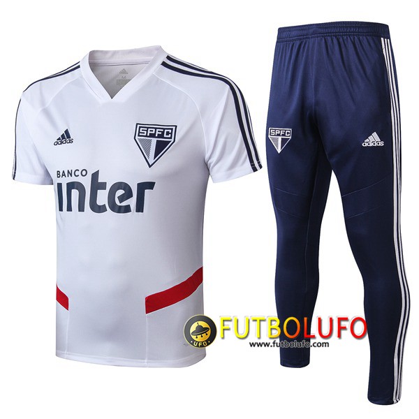 Camiseta Entrenamiento Sao Paulo FC + Pantalones Blanco 2019/2020