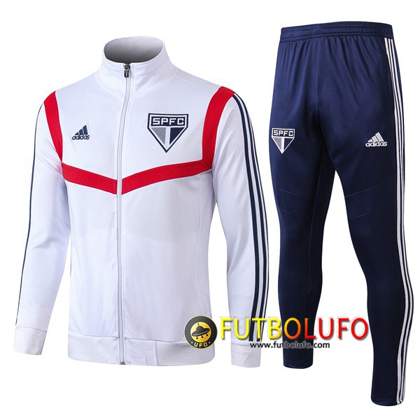 Chandal del Sao Paulo FC Blanco 2019 2020 Chaqueta + Pantalones