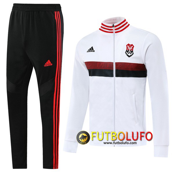 Chandal del Flamengo Blanco 2019 2020 Chaqueta + Pantalones
