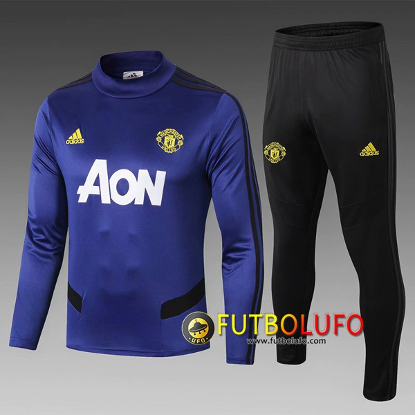 Chandal del Manchester United Ninos Azul 2019/2020 Chaqueta + Pantalones
