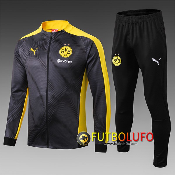 Chandal del Dortmund BVB Ninos Negro 2019/2020 Chaqueta + Pantalones