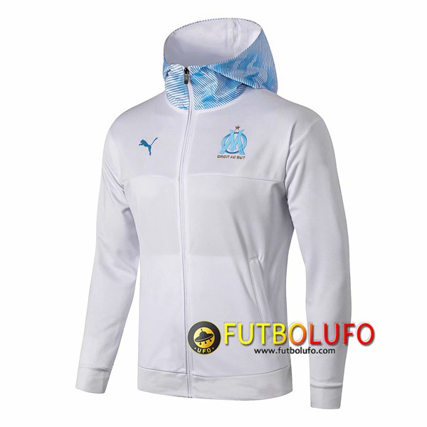 Chaqueta Futbol Rompevientos Marsella OM Blanco 2019/2020