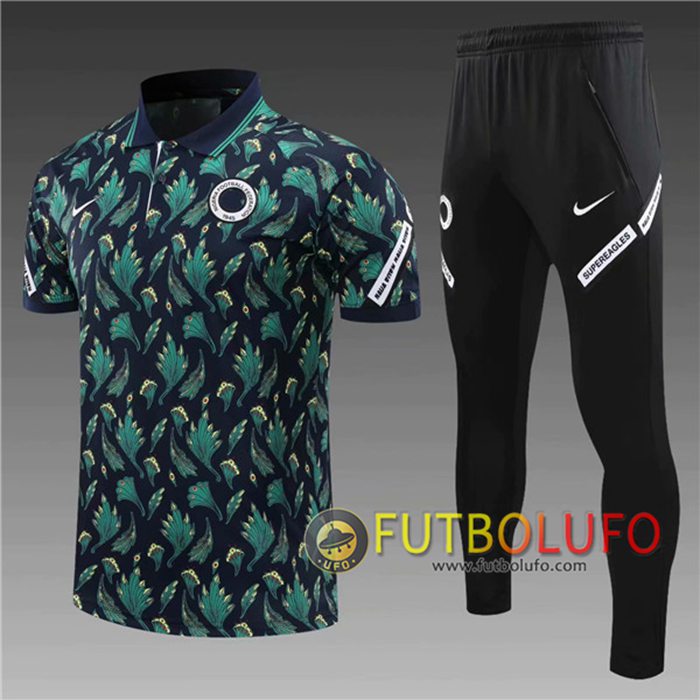 Camiseta Polo Nigeria + Pantalones Negro/Azul 2020/2021